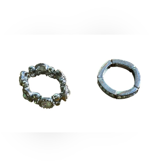 Estate (?) two rhinestone rings, Sz 10. - Picture 2 of 5